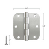 Butt Hinge 5/8" Radius Corner 2PK (Dull Chrome)