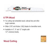 BLU-MOL Bi-Metal Demolition Reciprocating Saw Blade Wood+Nail (Tube)
