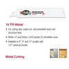 BLU-MOL Bi-Metal Demolition Metal Reciprocating Saw Blade (Tube)
