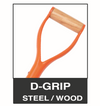Imacasa Pro Roof Shovel D-Grip Wood