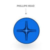 Concrete Screw 3/16" Diameter Flat Head Blue 100PK