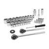 Performance Tool Socket 1/4" & 3/8" & 1/2" Drive (MM & SAE) Set 52PK