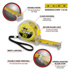 Performance Tool Tape Measure (Clear Housing)