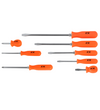 Performance Tool Magnetic Tip Screwdriver Set 8PK Orange