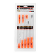 Performance Tool Magnetic Tip Screwdriver Set 8PK Orange