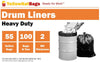 YHB DRUM LINERS 55GAL 2MIL 100PK