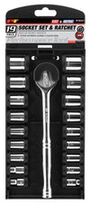 Performance Tool Socket 3/8" Drive (SAE & MM) Set 19PK